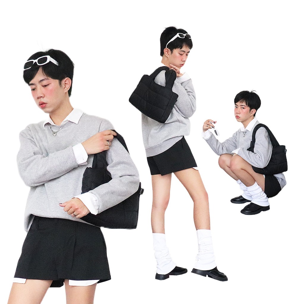 Túi TOTE trần bông kẻ caro bản nhỏ - túi đeo chéo unisex SLYOUR
