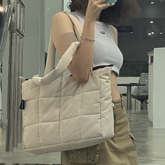 Túi TOTE trần bông kẻ caro bản nhỏ - túi đeo chéo unisex SLYOUR