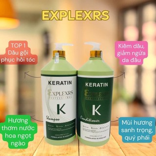 Dầu gội xả can keratin bioplex k phục hồi tóc chống gàu 2000ml hương thơm