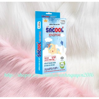 Miếng dán hạ sốt SACOOL Kingphar Hộp 6 miếng  - công nghệ Nhật Bản tác dụng 12 giờ -Giúp hạ nhiệt, hạ sốt nhanh chóng