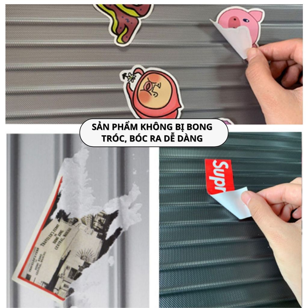 Set 50 hình dán sticker nghệ thuật chống nước dán laptop, điện thoại, đàn guitar, mũ bảo hiểm, vali