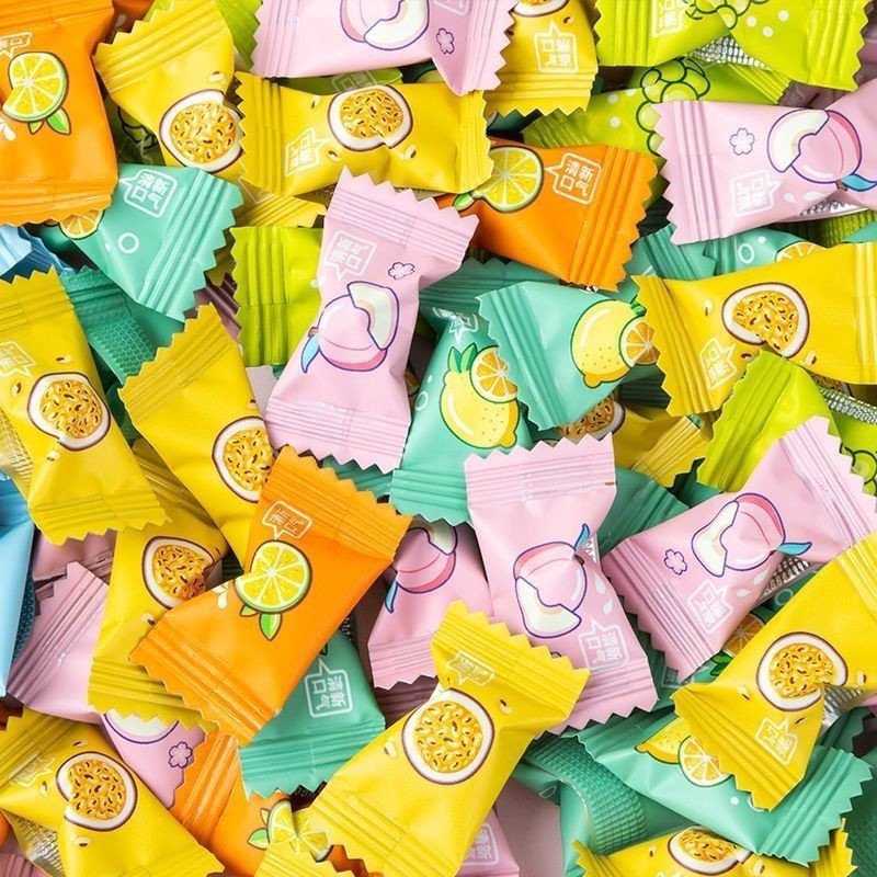 Combo 300g Kẹo viên ngậm Vitamin C vị bạc hà mát lạnh nhiều hương vị dạng viên nén ăn thơm miệng