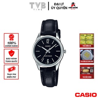 Đồng hồ nữ dây da casio chính hãng ltp-v005l-1budf