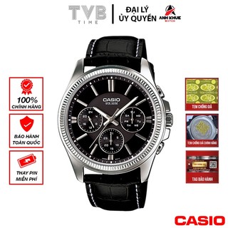 Đồng hồ nam dây da Casio chính hãng MTP-1375L-1AVDF (42mm)