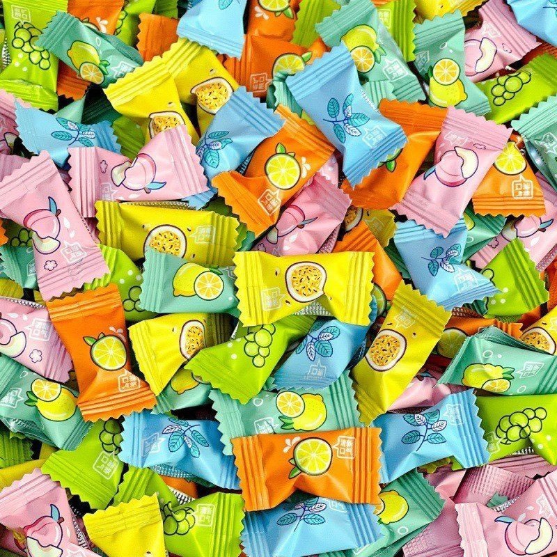 Combo 1000g Kẹo viên ngậm Vitamin C vị bạc hà mát lạnh nhiều hương vị dạng viên nén ăn thơm miệng