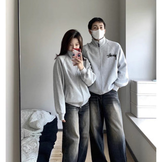  Áo khoác nỉ Stussy nam nữ cổ đứng khoá kéo,chất nỉ tag mác đầy đủ Qtk03 Jerry Shop 