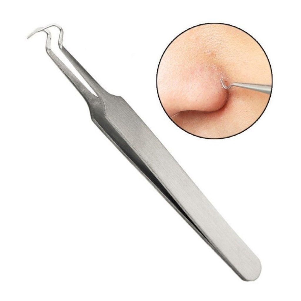 Nhíp Gắp Mụn Đầu Đen,Mụn Cám, Sợi Bã Nhờn | Nhíp Gắp Mụn Đầu Cong