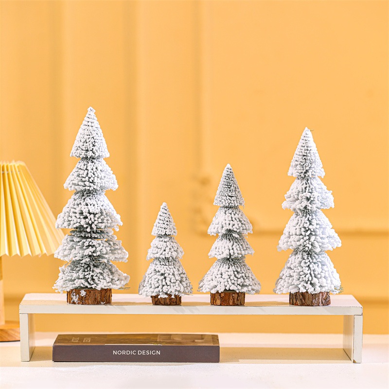 Cây Thông Noel Mini Lá Kim Trang Trí Để Bàn Đạo Cụ Chụp Ảnh Phụ Kiện Trang Trí Phuong decor