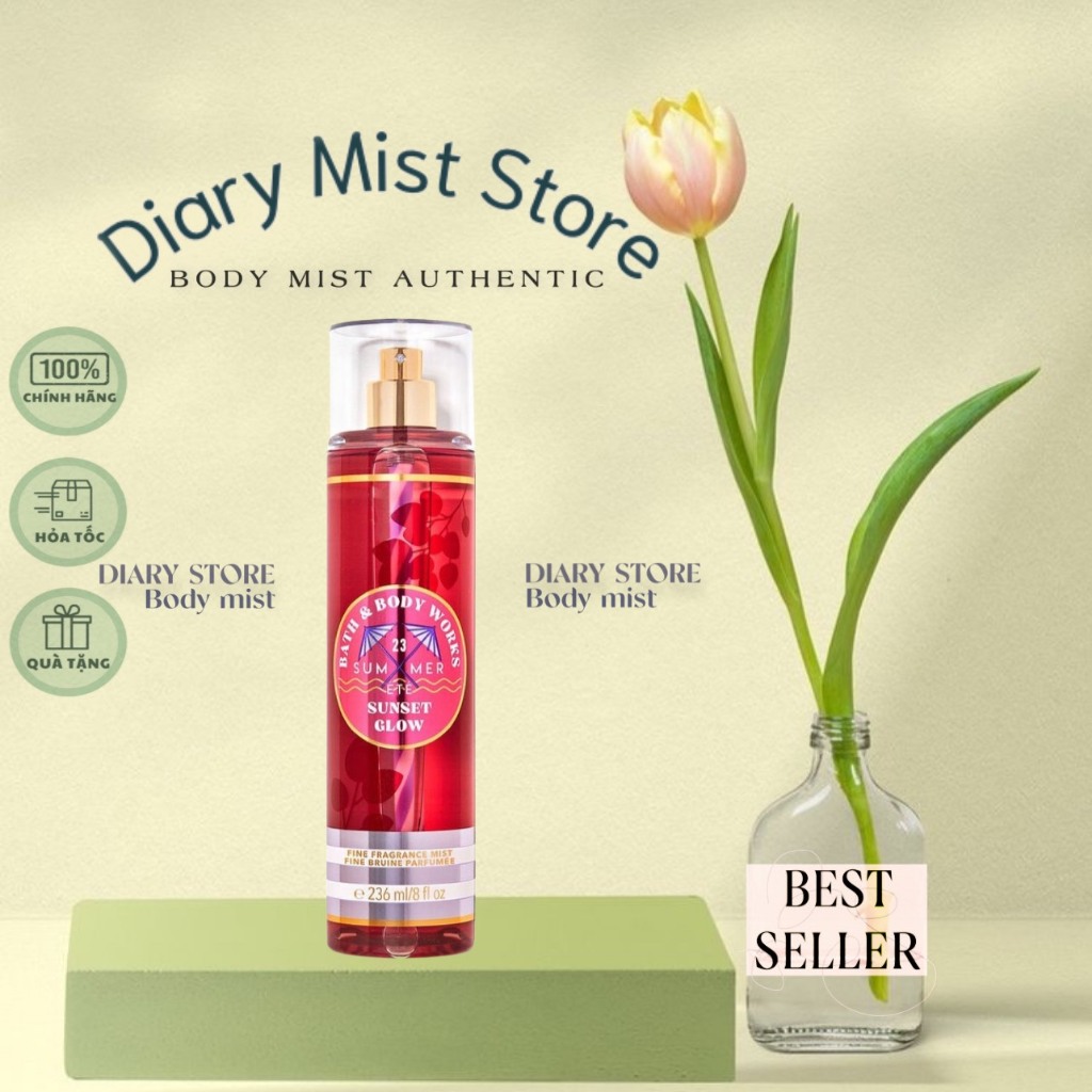 𝐃𝐢𝐚𝐫𝐲𝐦𝐢𝐬𝐭.𝐬𝐭𝐨𝐫𝐞 Xịt toàn thân Body Mist Bath & Body Works - Sunset Glow