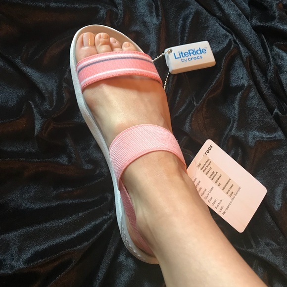 Sandal crocs literide nữ cao cấp đế 3 lớp siêu nhẹ, giày crocs nữ literide đế cao 3 phân, xăng đan cross nữ Crocs House