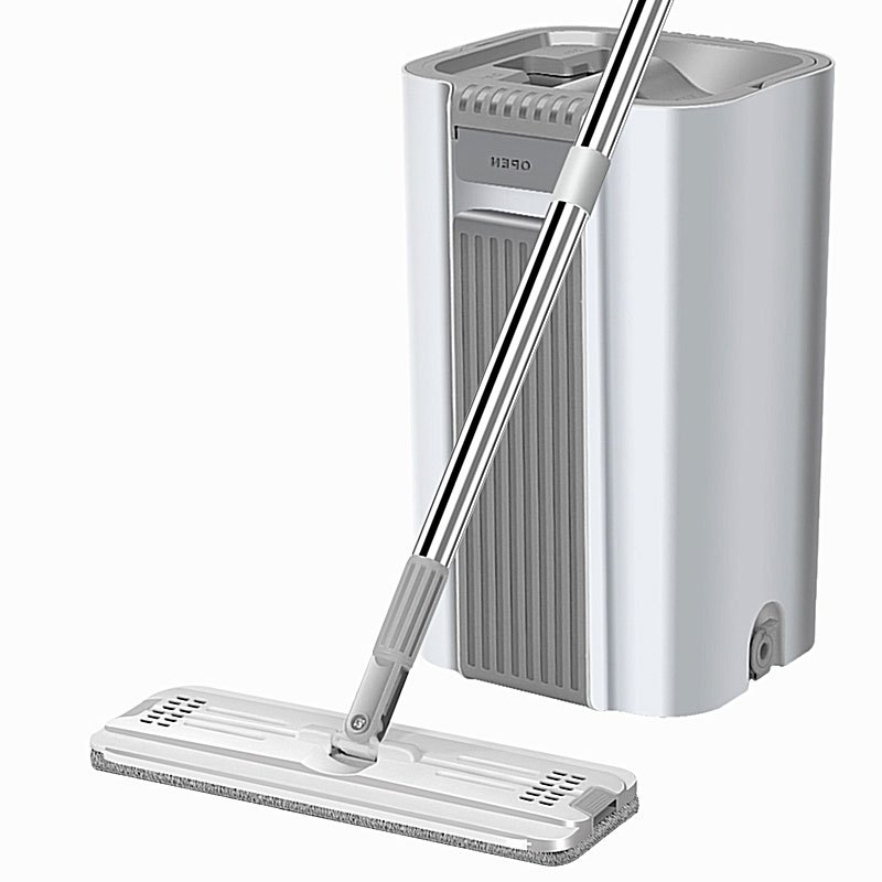 Bộ lau nhà cao cấp Kitimop-C6 Pro có thùng lau 2 ngăn tự vắt, chổi lau nhà 360 độ lau sạch khô nhanh, tặng 2 bông lau