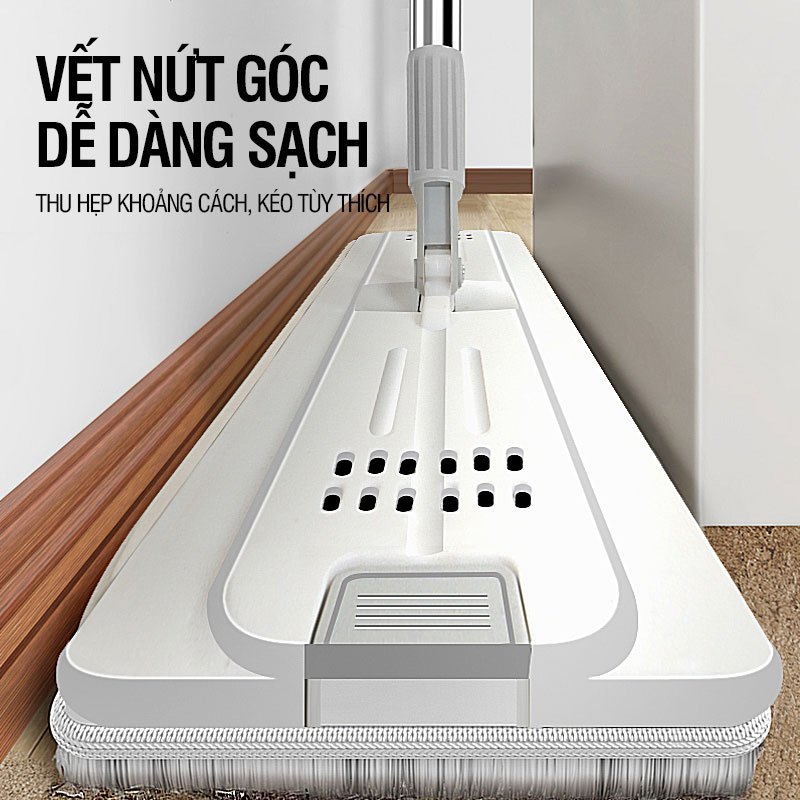 Bộ lau nhà cao cấp Kitimop-C6 Pro có thùng lau 2 ngăn tự vắt, chổi lau nhà 360 độ lau sạch khô nhanh, tặng 2 bông lau