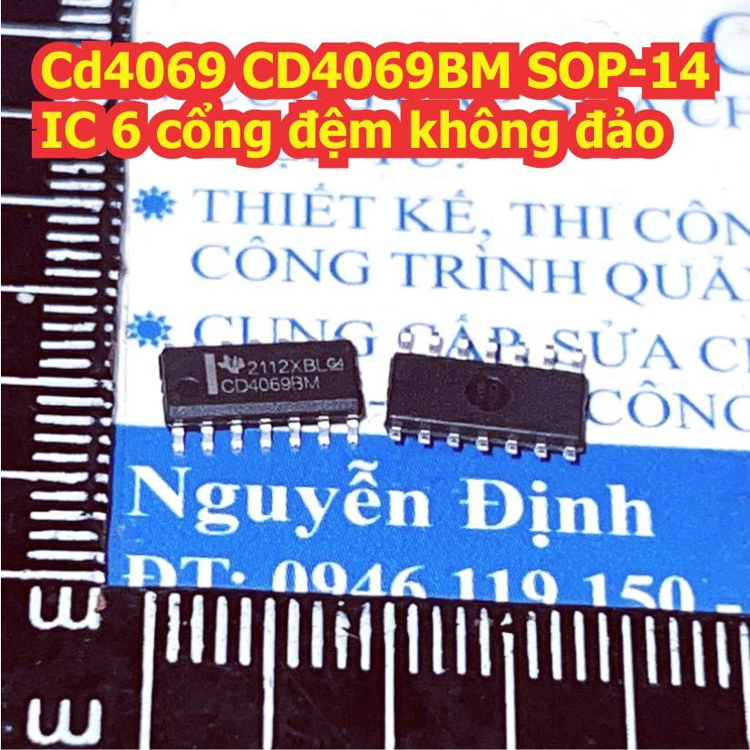 10 con CD4069 CD4069UBM CD4069BM CD4069BE 4069 SOP-14 / DIP-14 IC 6 cổng đệm đảo kde4525