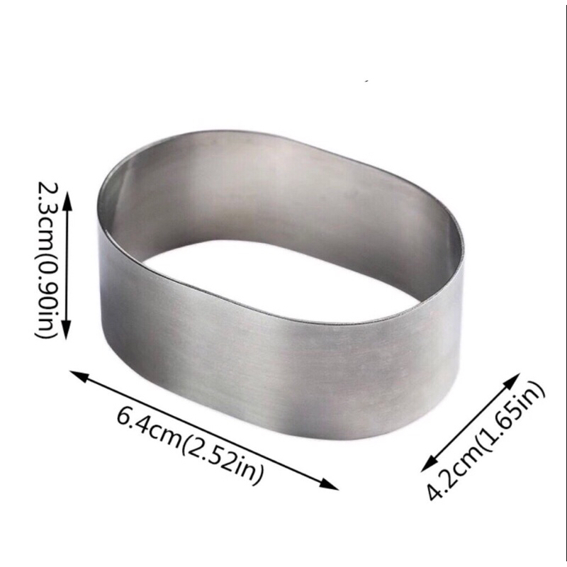 Khuôn oval nhôm nhí làm bánh dứa,bánh bông lan mini