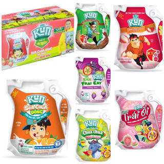 Thùng Sữa túi Lif KUN đu vị 24 túi 110ml