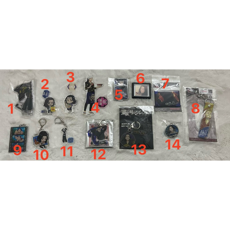 Đồ chơi móc chìa khoá huy hiệu standee Keisuke Baji Tokyo Revengers chính hãng Nhật Bản