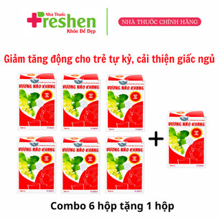 Vương Não Khang combo 6 tặng 1 giúp tăng cường trí tuệ cho bé Hộp 30 gói