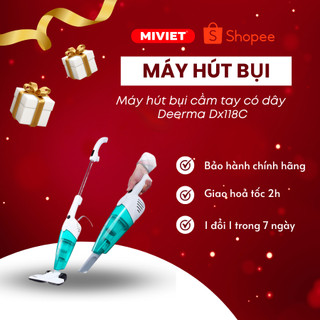 Máy hút bụi cầm tay deerma dx118c/ dx115c - quốc tế - hàng chính hãng - miviet