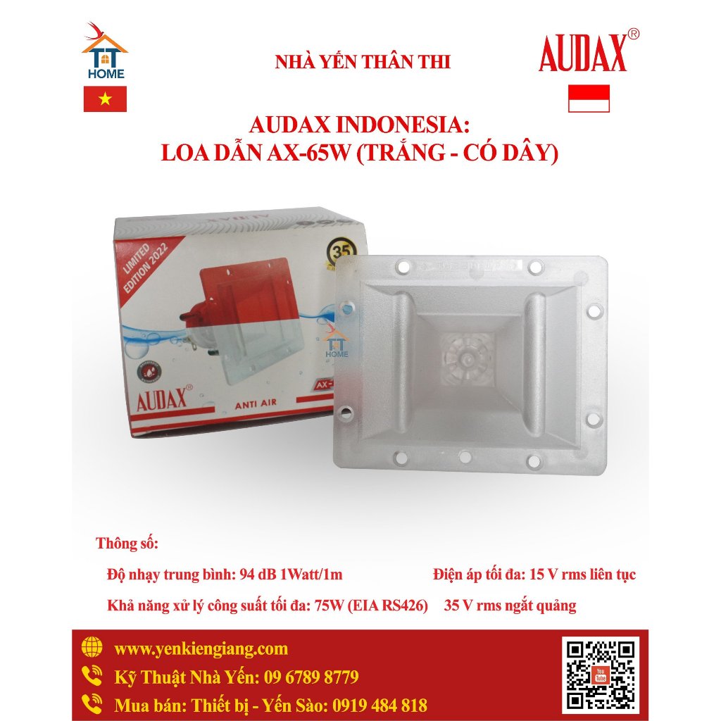 ⚡ LOA dẫn AUDAX CAO CẤP AX 65W NEW - CÓ DÂY ⚡ CHỐNG NƯỚC ⚡️ Loa cao cấp nhập khẩu chính hãng Indonesia