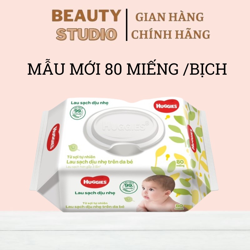 Khăn ướt Huggies không mùi (80 miếng/gói)