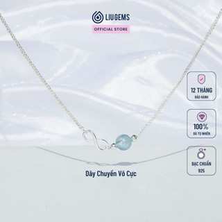 Dây Chuyền Bạc Nữ 925 Liugems Vô Cực Đá Tự Nhiên Cá Tính, Độc Đáo, Thời Trang DC29