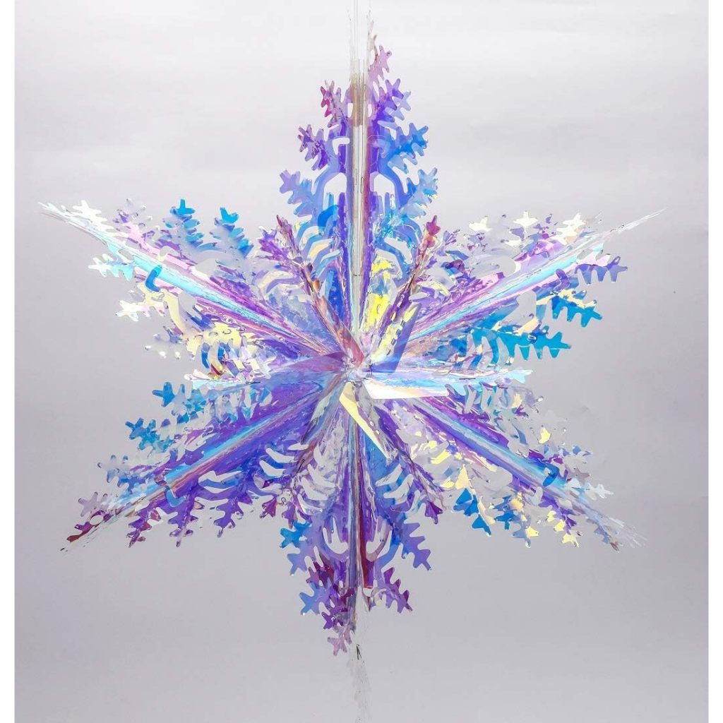 Bông tuyết hologram, bông tuyết sắc màu trang trí  (hàng sẵn, có hỏa tốc)