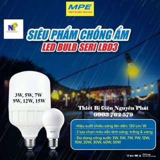 Đèn led bulb series lbd3 w ánh sáng trắng ánh sáng vàng