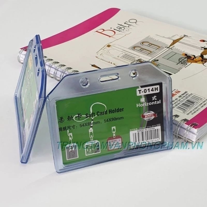 Bao thẻ bảng tên T014V nhựa siêu dày, siêu dẻo