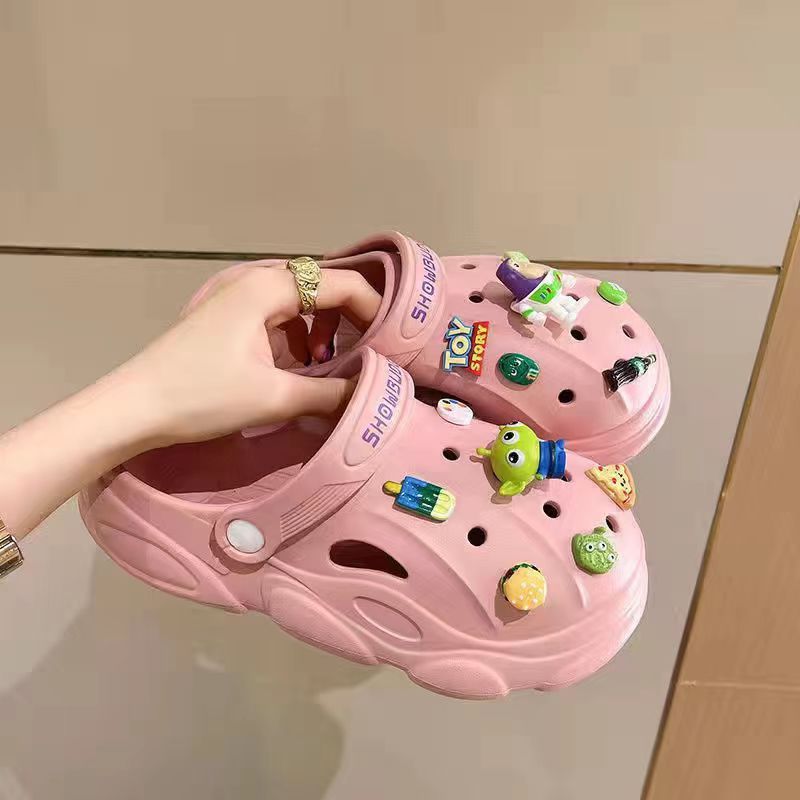 Dép sục đế cao icon cute dễ thương mang êm chân, Dép cross nữ cute dễ thương giá rẻ thiết kế thời thượng trẻ trung