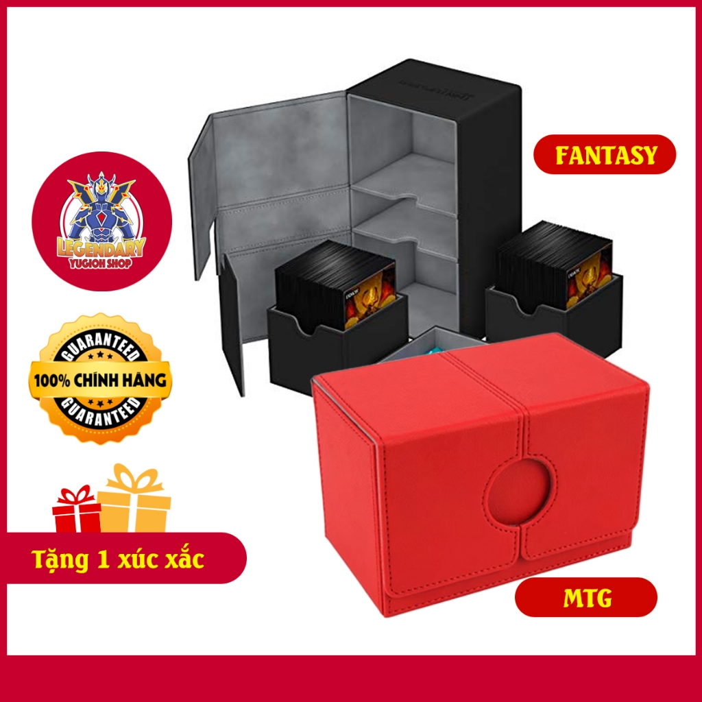 Deck Box Da 2 Ngăn Yugioh,Vanguard,Pokemon-Hộp Đựng Bài Da Đôi Chất Lượng Cao Sang Chảnh