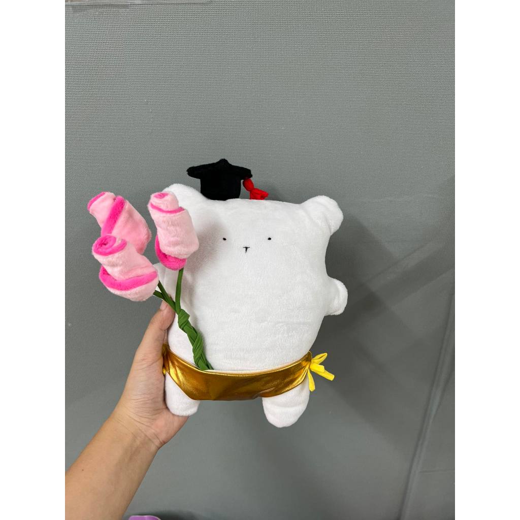 Nón tốt nghiệp - gấu bông đình may