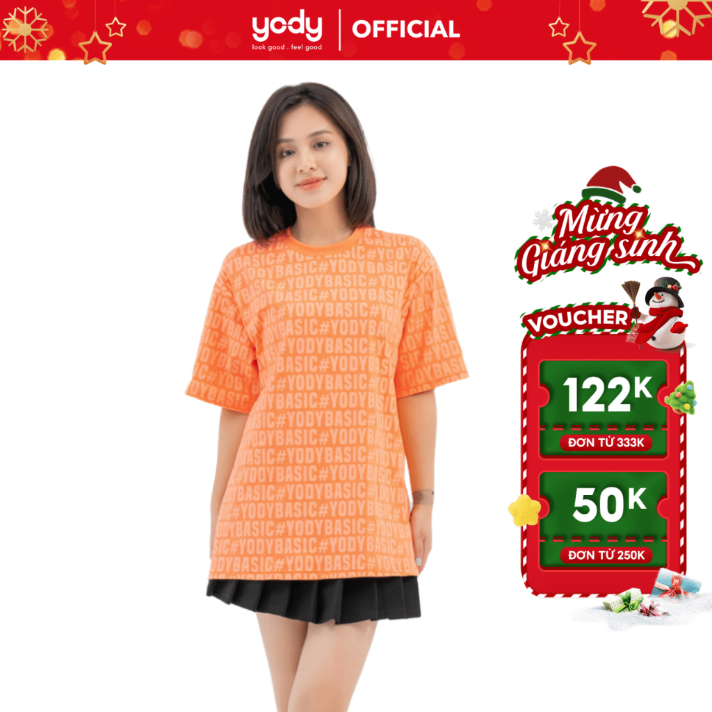 Áo T-Shirt Nữ YODY In Tràn Cotton USA TSN6140