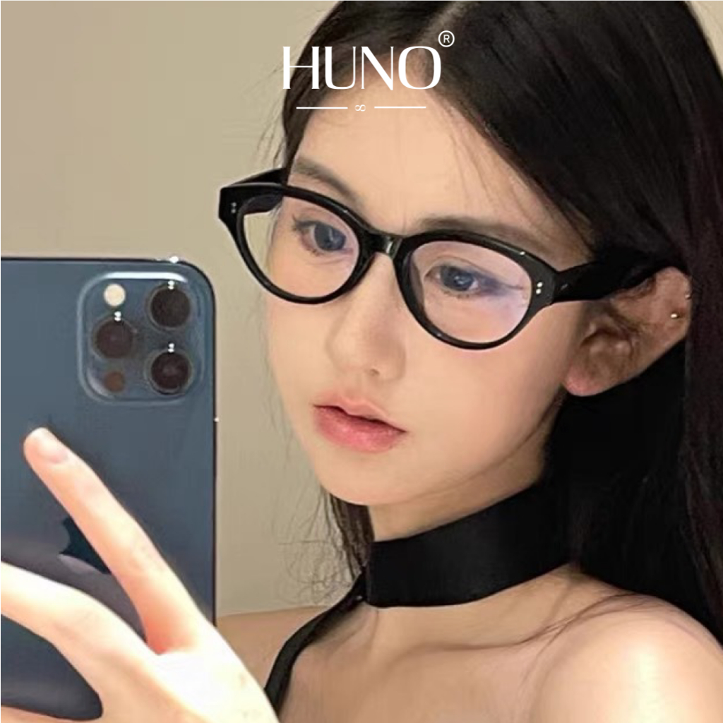 Gọng kính phong cách vintage, kính bayonetta siêu cá tính cho nữ chất liệu cao cấp 2023 HUNO - K128