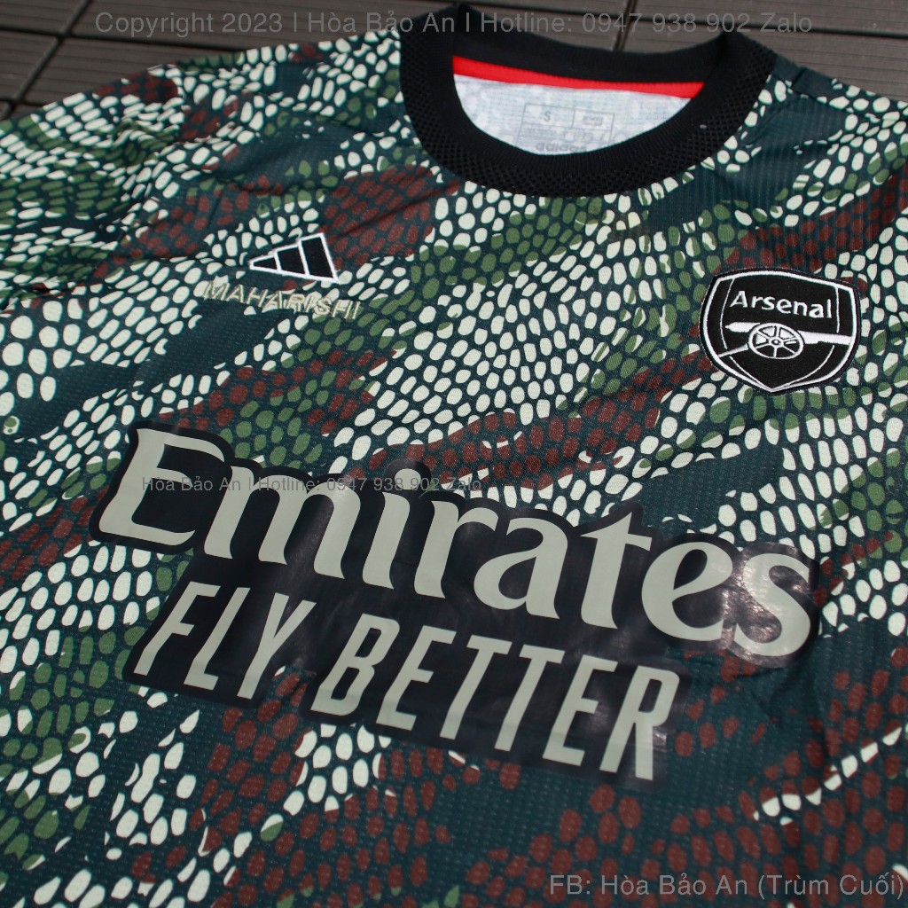 Bộ Quần Áo Thể Thao Bóng Đá CLB Arsenal Phiên bản 2023/24 màu Xanh rằng ri - Áo Arsenal maharishi size S-2XL