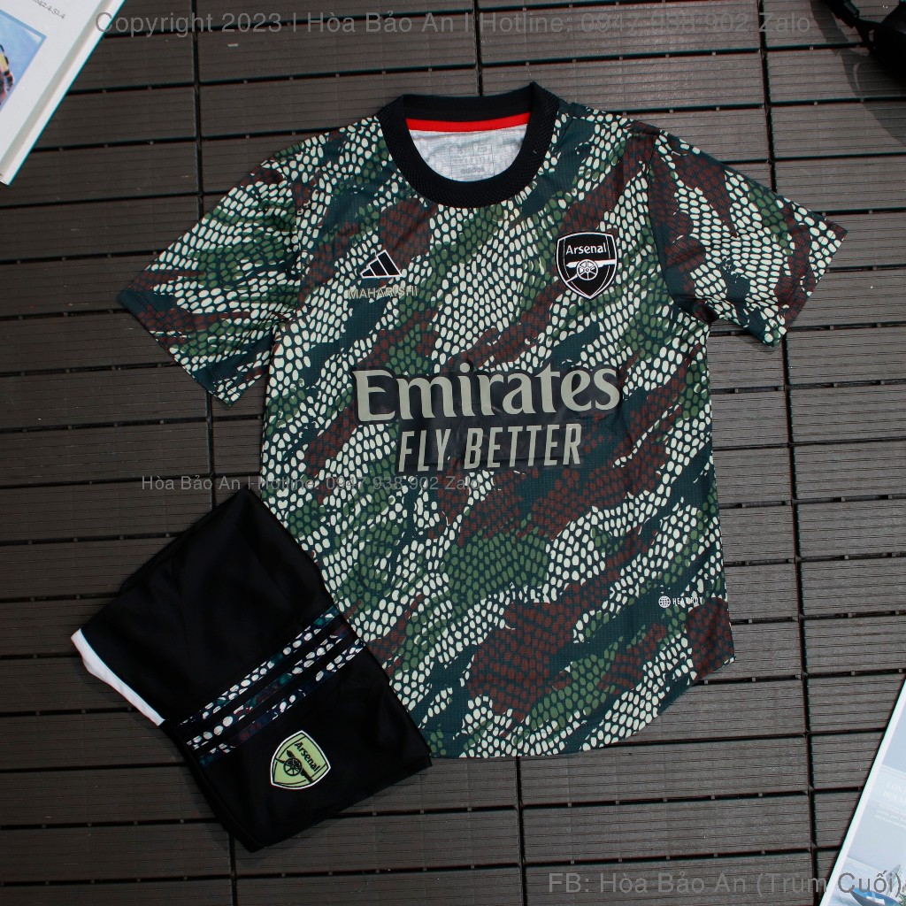 Bộ Quần Áo Thể Thao Bóng Đá CLB Arsenal Phiên bản 2023/24 màu Xanh rằng ri - Áo Arsenal maharishi size S-2XL