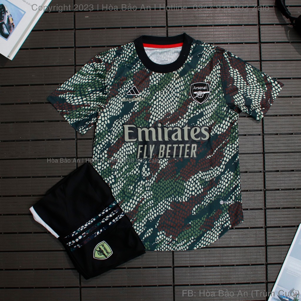Bộ Quần Áo Thể Thao Bóng Đá CLB Arsenal Phiên bản 2023/24 màu Xanh rằng ri - Áo Arsenal maharishi size S-2XL