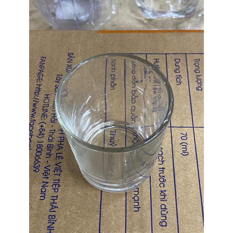 Hộp 12 cái ly Việt Tiệp Lotus Glass VTC75 dung tích 70ml chất lượng cao cấp trong suốt