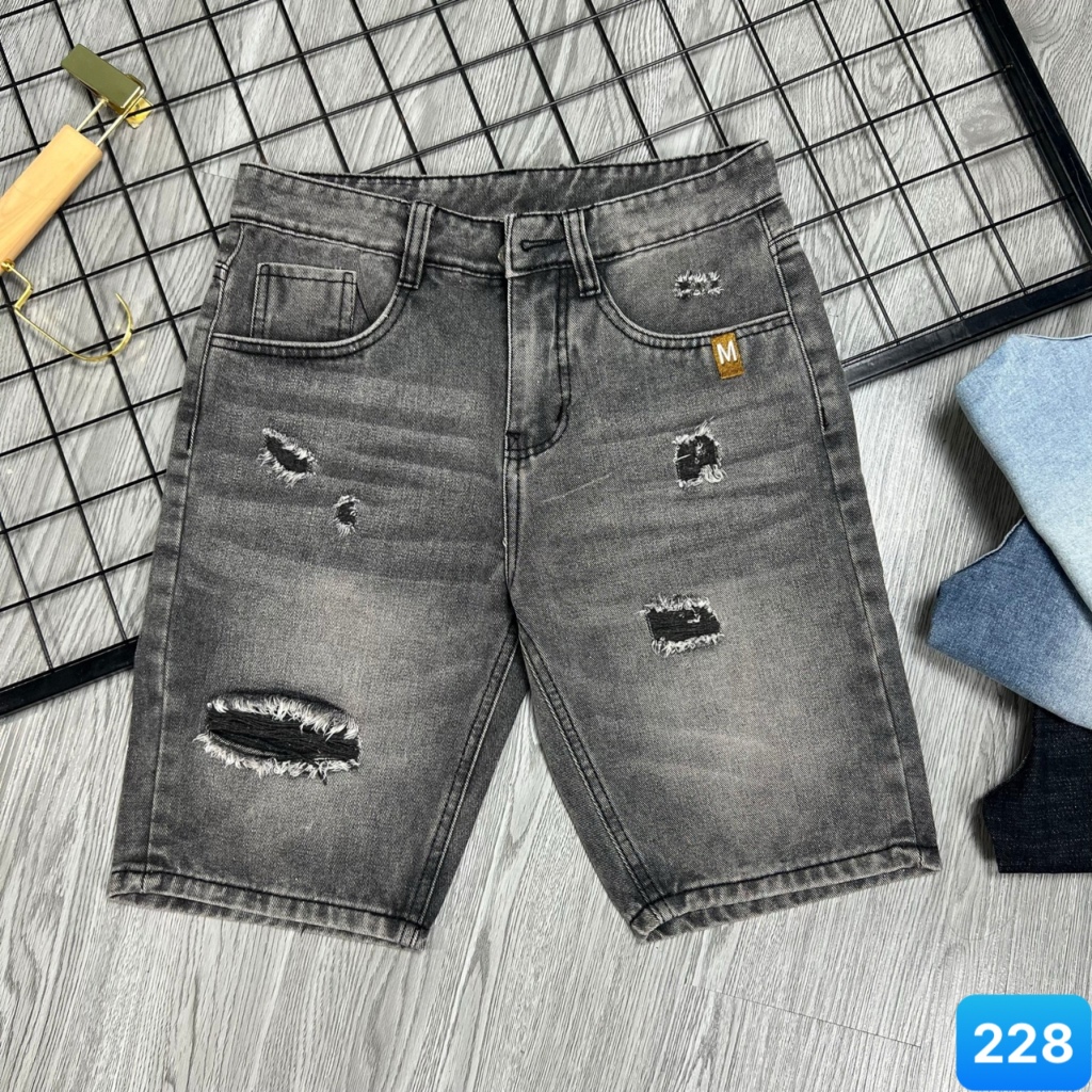 Quần Short Jean Nam chất bò cotton,quần lửng jean, Quần rin nam ngắn Ptz.boutique NHIỀU MẪU ĐẸP QS277