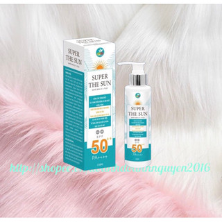 Kem chống nắng SUER THE SUN white skin UV + plus giúp chống nắng , chống trôi trong nước, dưỡng ẩm da – hộp 150ml