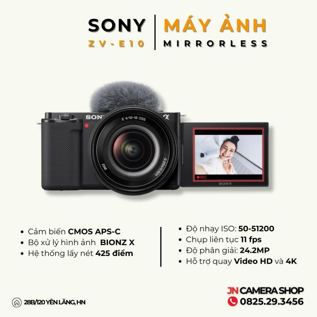 Máy ảnh Mirrorless SONY ZV-E10 Likenew Fullbox 99% - Chuyên quay Vlog 4K
