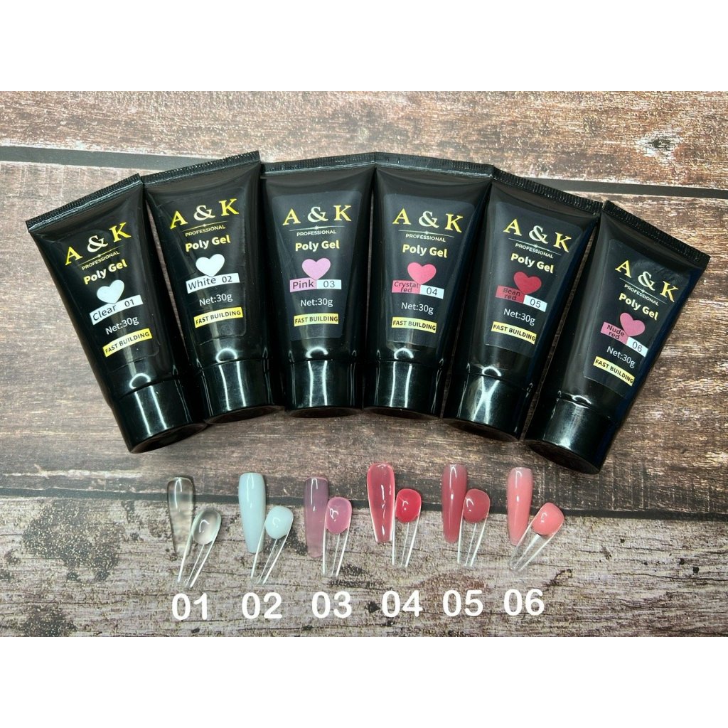 Gel gôm A&K nối móng úp siêu nhanh, siêu bền đẹp tuýp 30ml - Sushi nail mi