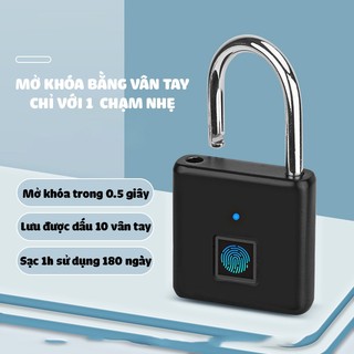 Ổ khóa vân tay BOZZY cảm biến vân tay 1 chạm cao cấp