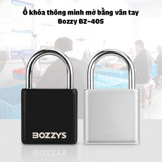 Ổ KHÓA VÂN TAY CỠ LỚN CẢM BIẾN 1 CHẠM BOZZY BẰNG THÉP KHÔNG GỈ CHỐNG NƯỚC CHỐNG PHÁ KHÓA - TẶNG 5 MÓC DÁN TRONG