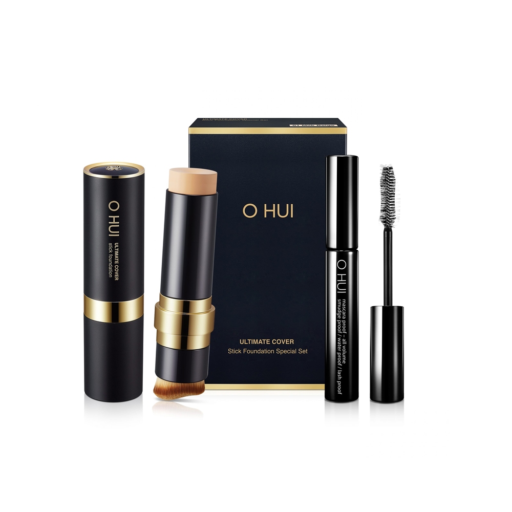 Set Kem Nền Chống Nắng Che Khuyết Điểm Ohui Ultimate Cover Stick Foundation Special Set Spf50+/pa+++