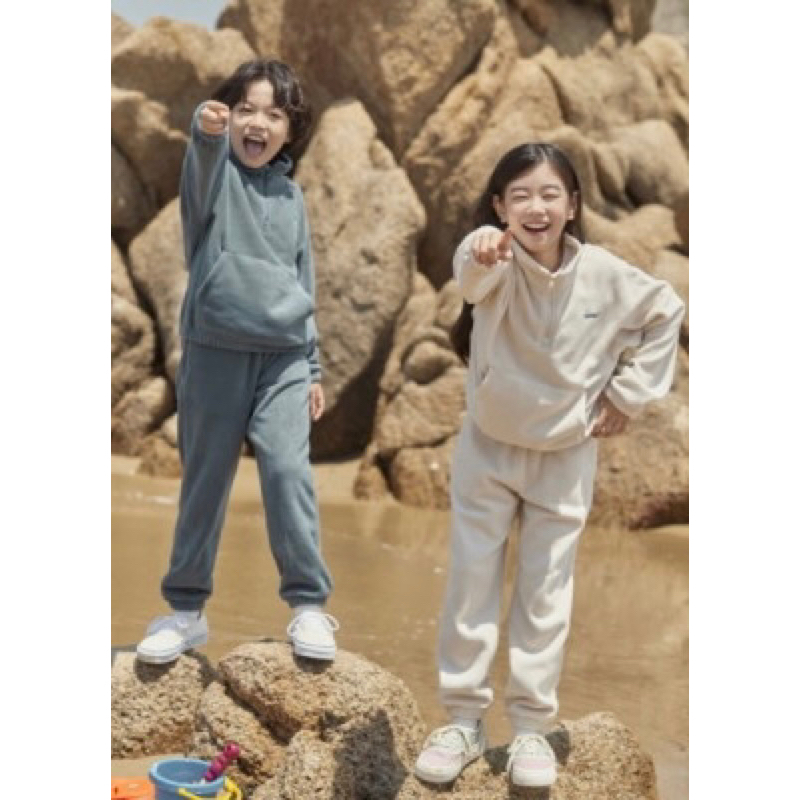 Bộ Nỉ Băng Lông Bé Trai & Bé Gái Basic Kéo Khoá Cổ Topten Kids