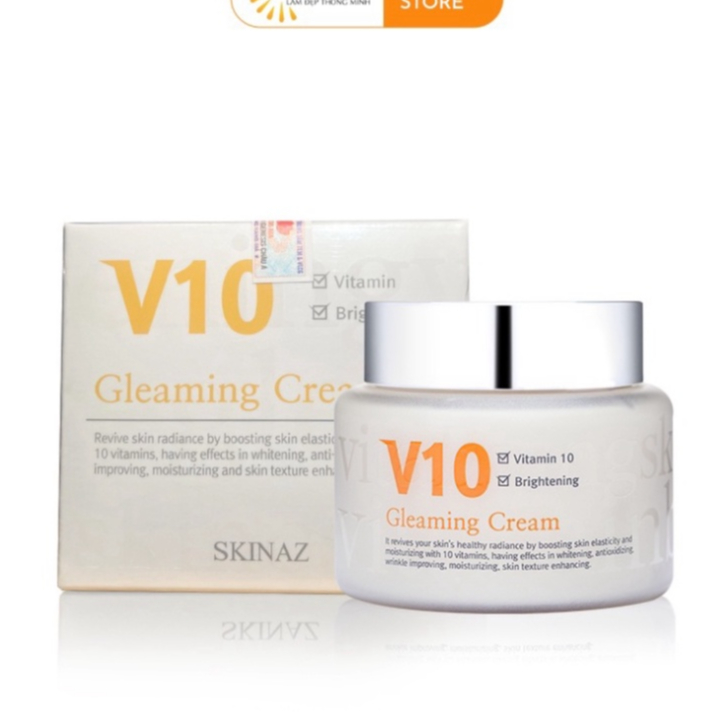 Hàng Mới Kem V10 Skinaz korea hàng hiệu 100ml - V10 Gleaming Cream Skinaz Hàng Mới