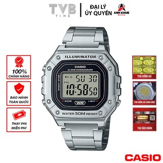 Đồng hồ nam dây kim loại Casio chính hãng W-218HD-1AVDF (43mm)