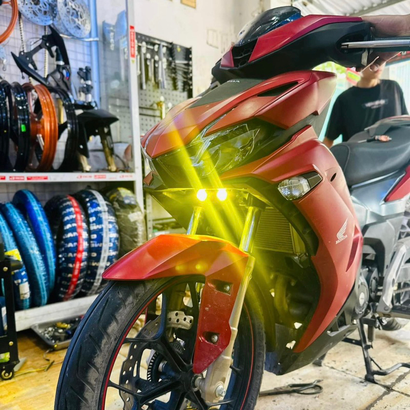 Đèn Trợ Sáng Mini Bi Cầu Mini MA Xe Máy Chính Hãng Nguồn Nhôm