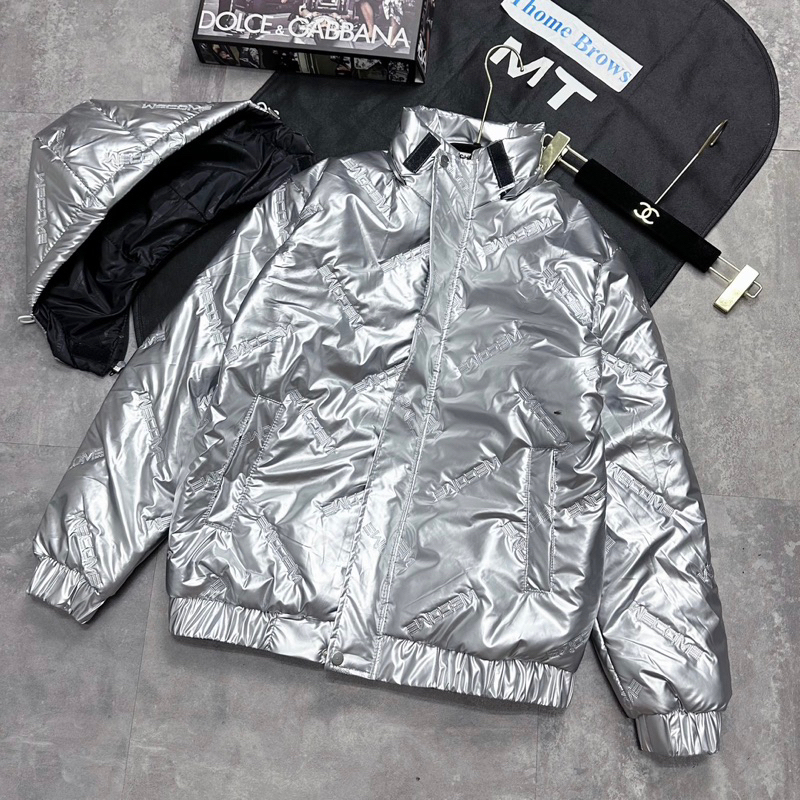 Áo Phao Bạc Nam 269 Thời Trang Nam Cao Cấp Chất Liệu Lông Vũ Họa Tiết Dập Vân Ngang Phù Hợp Cho Mùa Đông Có F