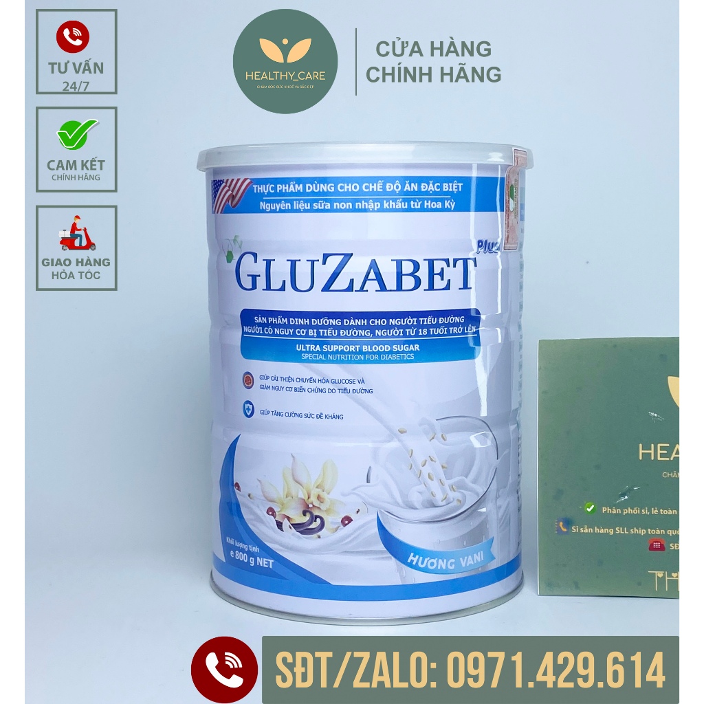 Sữa Hạt TIỂU ĐƯỜNG GLUZABET 800g - Sữa Cho Người Tiểu Đường, Giúp Ổn Định Đường Huyết